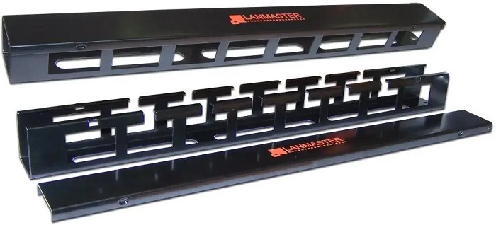 Кабельный органайзер Lanmaster (LAN-ORG/CV-1U); 19", 1U,