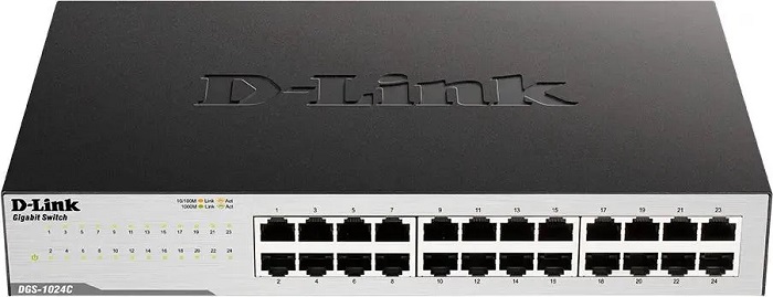 Коммутатор D-Link DGS-1024C; 24xRJ-45; 10/100/1000 Мбит/сек;