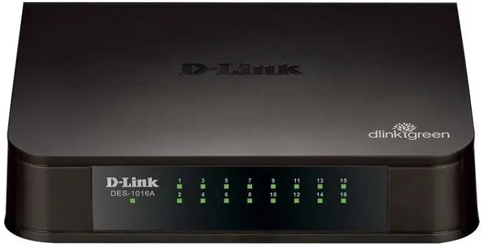 Коммутатор D-Link DES-1016A/E2A; 16xRJ-45; 100 Мбит/сек;