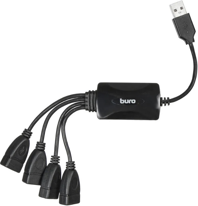 USB-хаб Buro BU-HUB4-0.3-U2.0-Splitter; 4 порта; 0.3