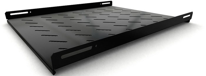 Полка стационарная Hyperline TSH3L-650-RAL9004; 485x60x650