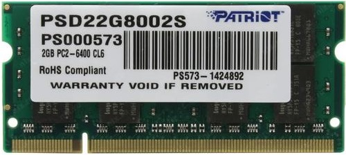 Оперативная память SO-DIMM DDR2 2Гб Patriot