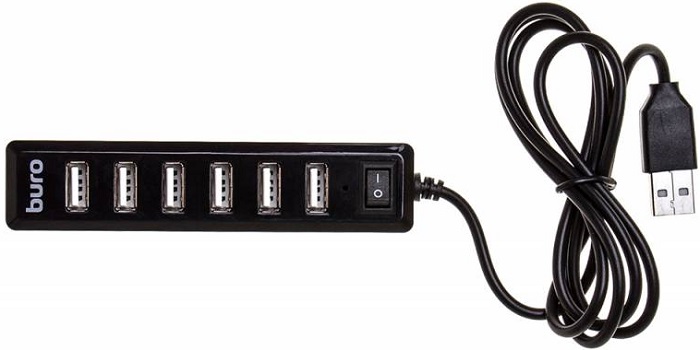 USB-хаб Buro BU-HUB7-1.0-U2.0; 7 портов; 1