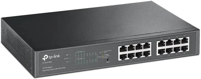 Коммутатор TP-Link TL-SG1016PE; 16xRJ-45; 100/1000 Мбит/сек;