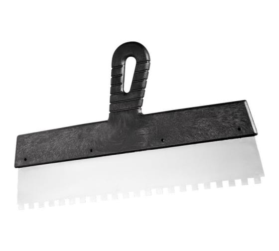 Шпатель зубчатый 10х10x350 мм Сибртех (85507);