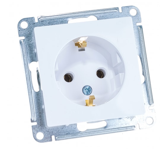 Розетка встраиваемая 1 гнездо с/з Schneider
