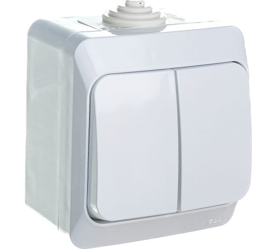 Выключатель накладной 2-клавишный Schneider Electric Этюд