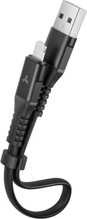 Кабель AM/Lightning Accesstyle AL24-TF30 Black; 2.4А;