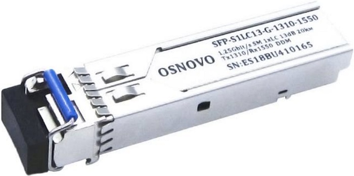 Трансивер оптический OSNOVO (SFP-S1LC12-G-1310-1550); SFP,LC,Tx:1310/Rx:1550