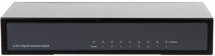 Коммутатор Dahua PFS3008-8GT-L; 8xRJ-45; 10/100/1000 Мбит/сек;