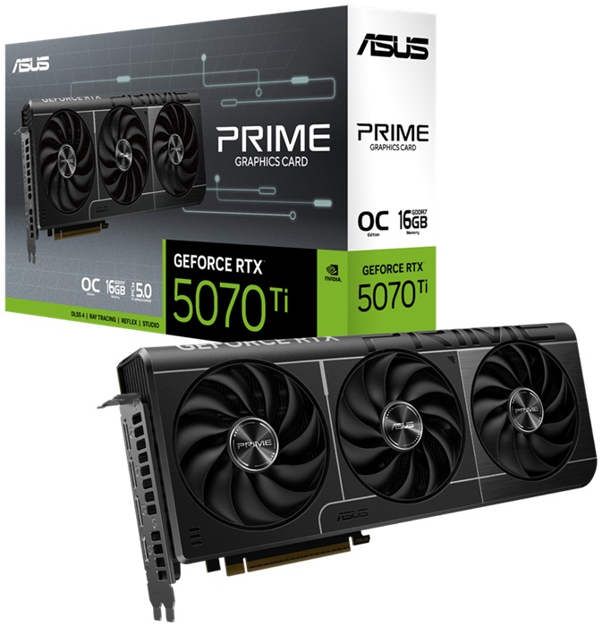 Видеокарта nVidia RTX 5070Ti Asus PRIME-RTX5070TI-O16G
