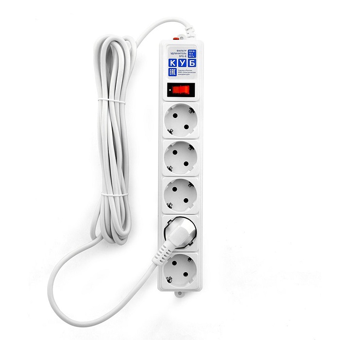 Сетевой фильтр 3 м PowerCube (SPG-B-10-WHITE);