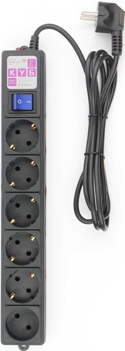Сетевой фильтр 1.9 м PowerCube SPG6-B1,9M;