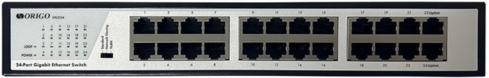 Коммутатор Origo OS2224/A1A; 24xRJ-45; 10/100/1000 Мбит/сек;