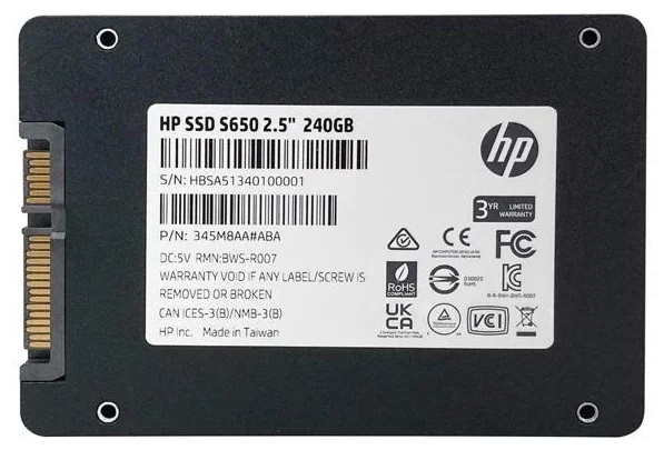 SSD-накопитель 2.5" 240Гб HP S650 (345M8AA#ABB);