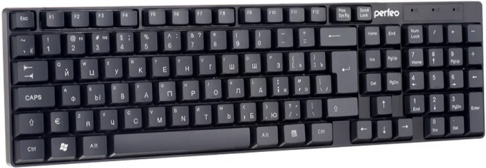 Клавиатура Perfeo DOMINO (PF_4511); мембранная; влагозащита;