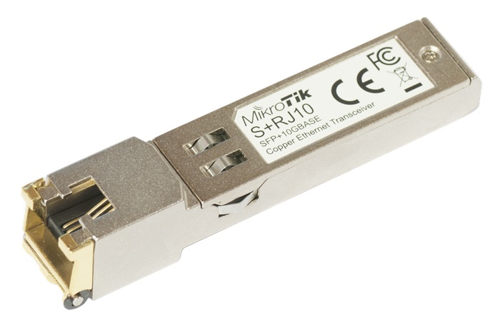 Медиаконвертер Mikrotik S+RJ10; SFP/RJ45; от SFP-модуля