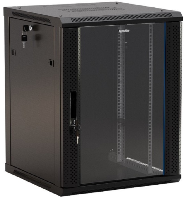 Шкаф коммутационный Hyperline TWB-FC-1266-GP-RAL9004