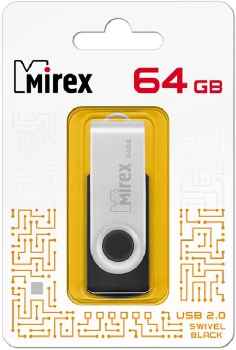 USB-флэш 64 ГБ Mirex Swivel (13600-FMURUS64);
