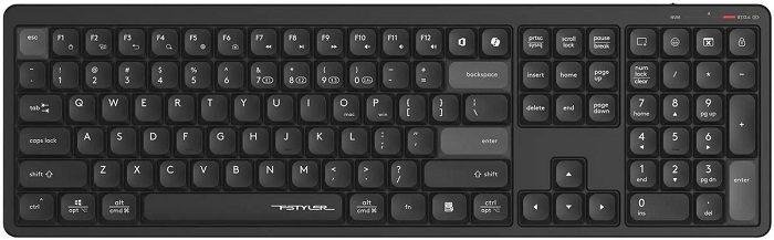Клавиатура A4Tech Fstyler FBX55C Black; ножничная;
