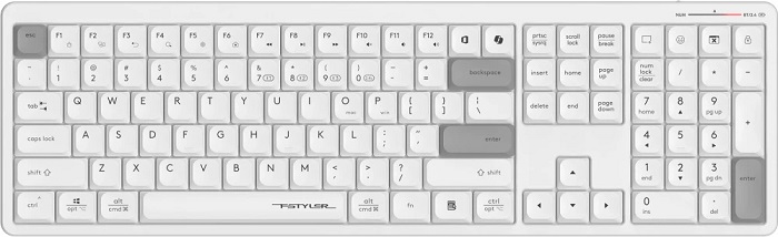 Клавиатура A4Tech Fstyler FBX55C White; ножничная;