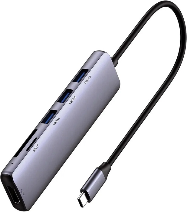 USB-хаб TypeC Netac WF14 (NT08WF14-30GR/WF14GYCN); 6