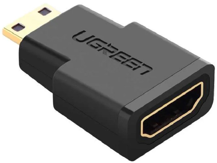 Переходник HDMI-miniHDMI UGREEN (20101); 19F/19M; чёрный