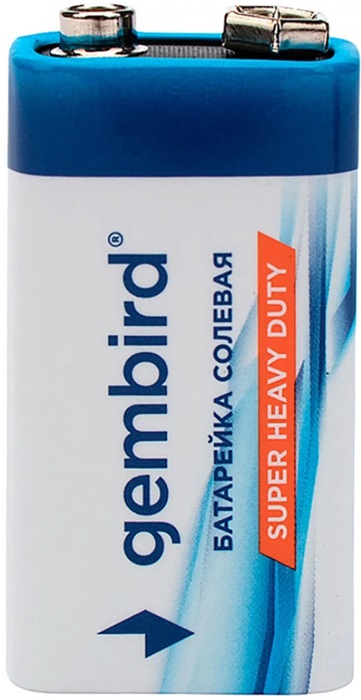 Батарейка крона Gembird GB-6F22-1F; солевая; 1