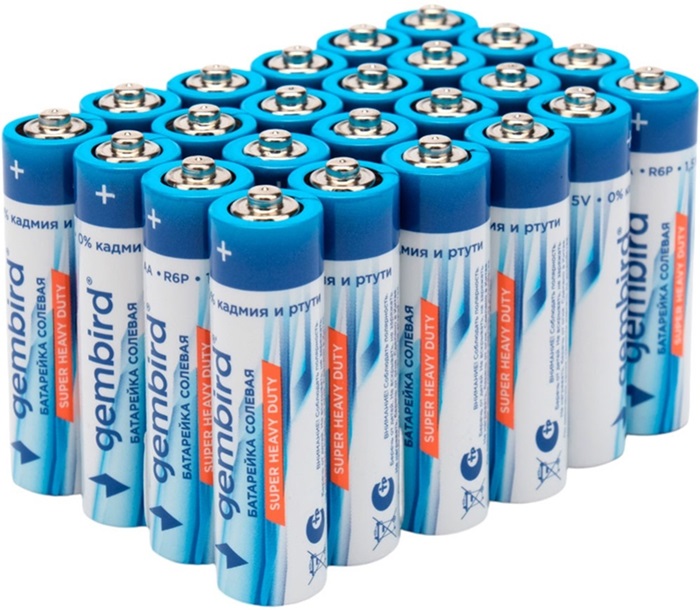 Батарейка AA Gembird GB-R6P-24B; солевая; 24