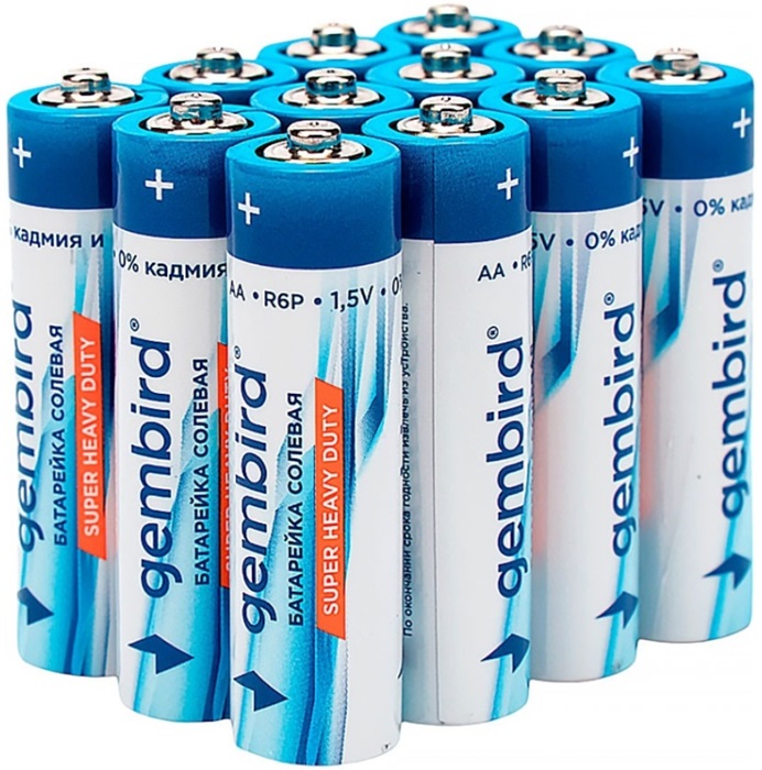 Батарейка AA Gembird GB-R6P-12F; солевая; 12