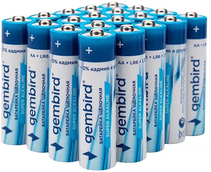 Батарейка AA Gembird GB-LR6-20B; алкалиновые; 20