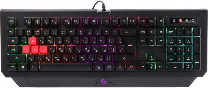 Клавиатура A4Tech Bloody B125N; мембранная; 9