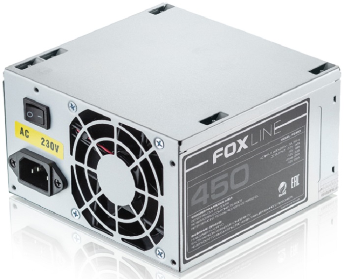 Блок питания 450 Вт Foxline FZ450; Блок питания 450 Вт Foxline FZ450;
