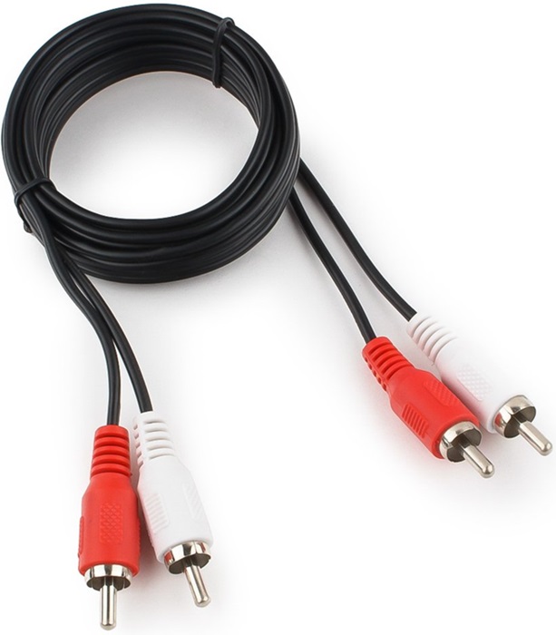 Кабель аудио 2xRCA/2xRCA Cablexpert CCA-2R2R-1.8M-N; 1.8