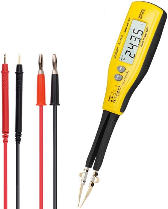 Мультиметр-пинцет BTMeter BT-990C; измерение SMD; желтый
