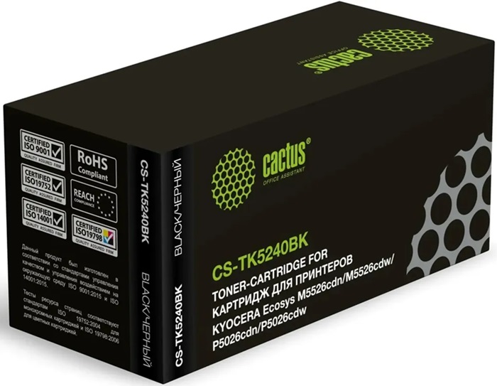 Картридж лазерный Cactus CS-TK5240BK; для Kyocera
