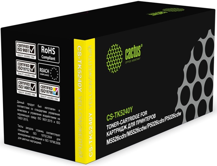 Картридж лазерный Cactus CS-TK5240Y; для Kyocera