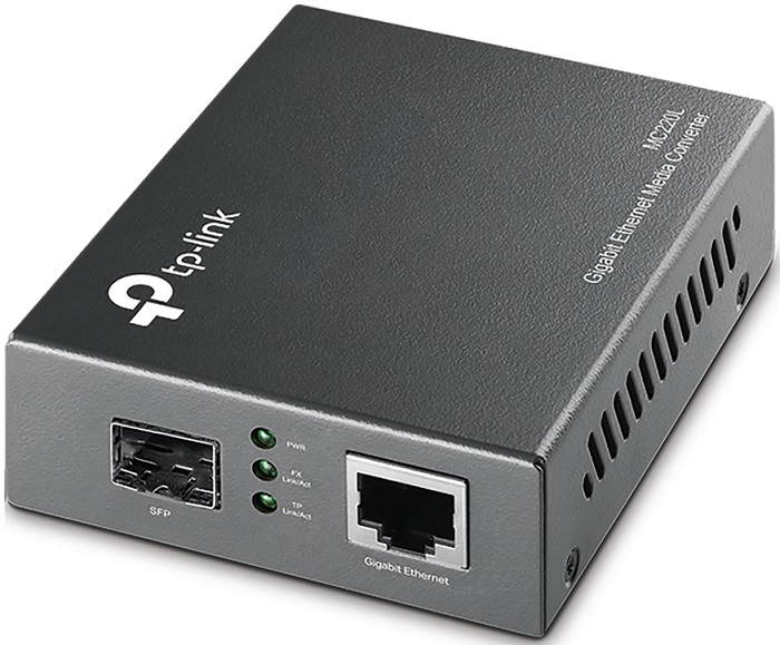 Медиаконвертер TP-Link MC220L; SFP/RJ45; от SFP-модуля