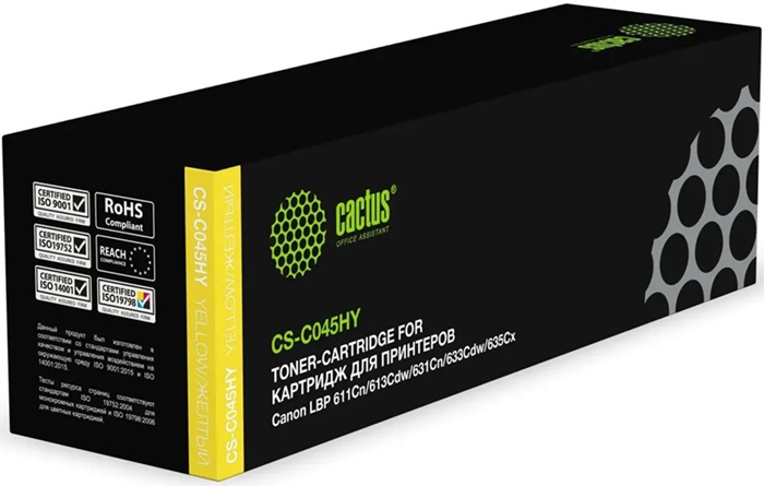 Картридж лазерный Cactus CS-C045HY; для Canon