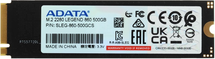 SSD-накопитель M.2 NVMe 500Гб Adata LEGEND
