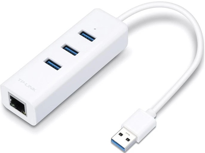 Сетевая карта USB + HUB 3xUSB