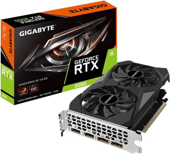 Видеокарта nVidia RTX 3050 Gigabyte WINDFORCE