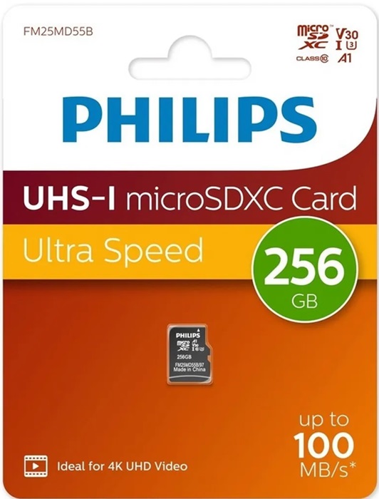 Карта памяти microSDHC 256 ГБ Philips