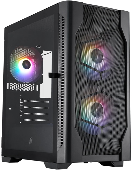 Корпус 1stPlayer D4-M FRGB Black (D4-M-BK-2F1P-1F1);