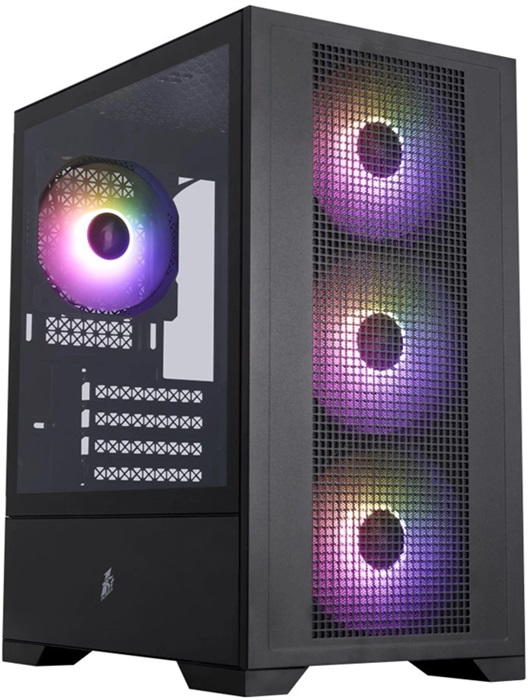 Корпус 1stPlayer Go2 ARGB Black (Go2-BK-4F7);