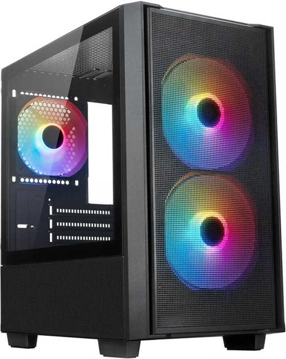 Корпус Xastra A400M 3FRGB Black (A400M-2FC14F-1FC12F);