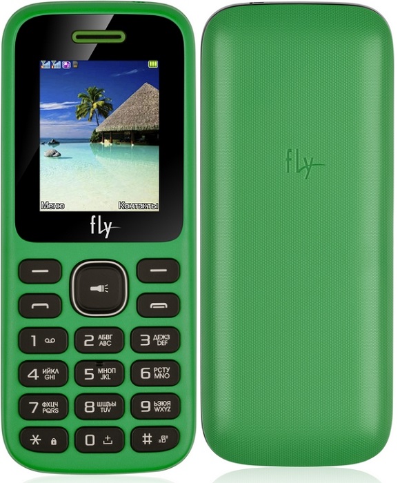 Мобильный телефон Fly FF188 Green; 1.77"(160х128);