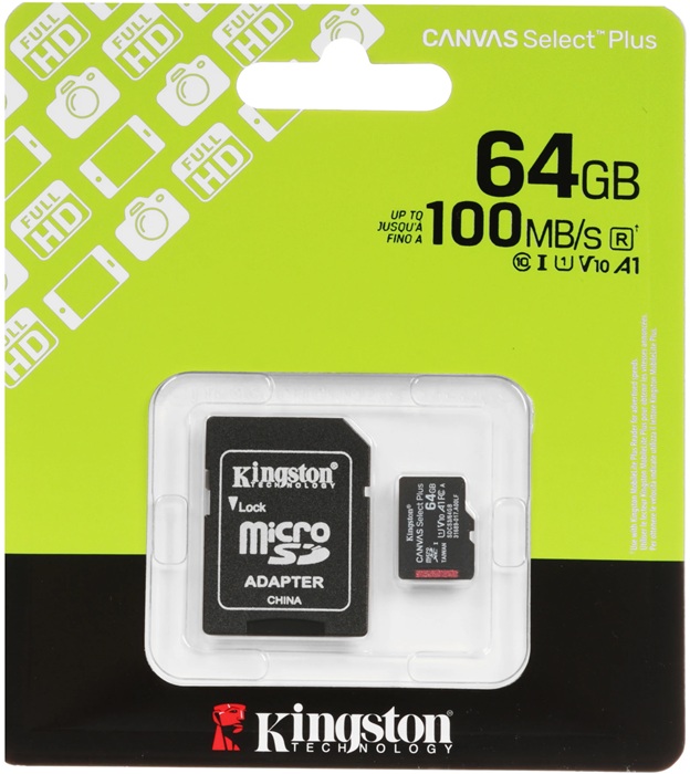 Карта памяти microSDXC 64 ГБ Kingston