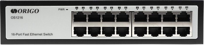 Коммутатор Origo OS1216 (OS1216/A1A); 16xRJ-45; 10/100