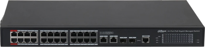 Коммутатор Dahua DH-S4228-24GT-240; 24xRJ-45, 2xSFP; 10/100/1000